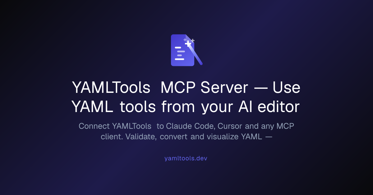 YAMLTools MCP Server — Use YAML tools from your AI editor