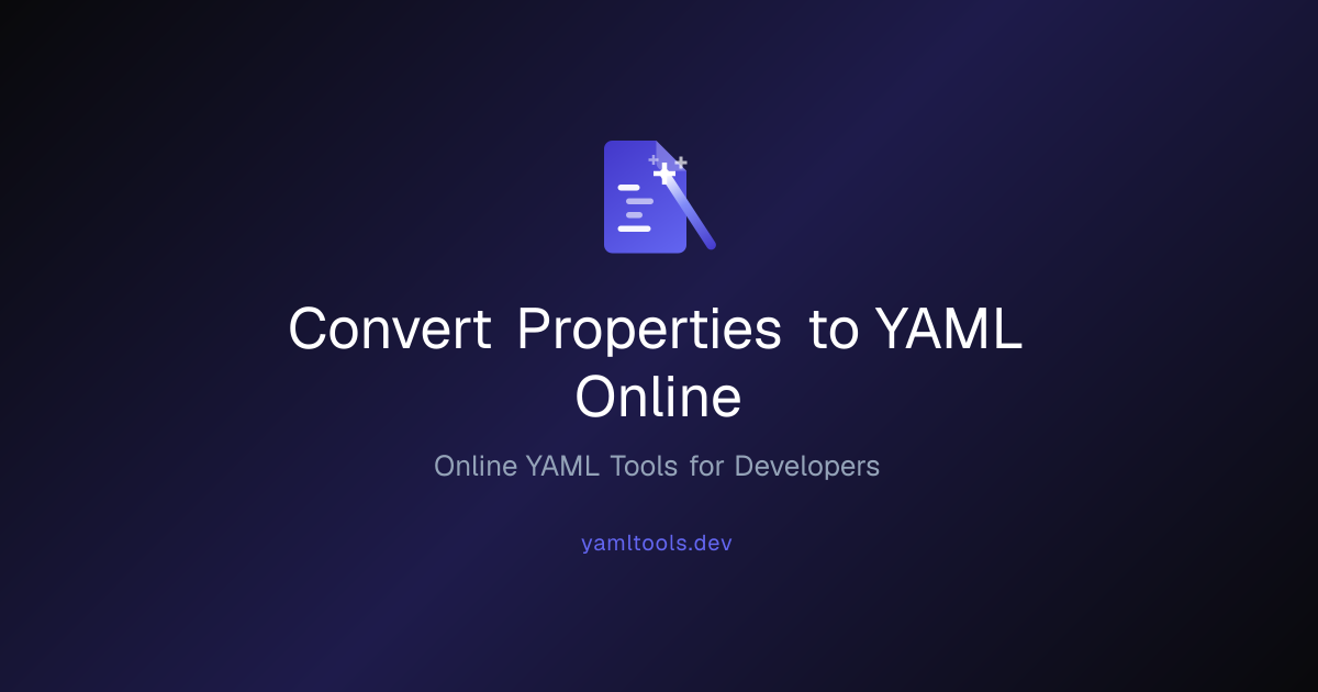 Convert Properties to YAML — Spring Boot Migration Tool